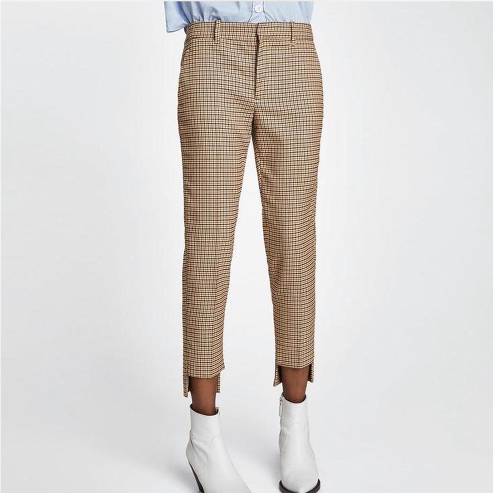 Zara checkered plaid pants